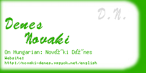 denes novaki business card